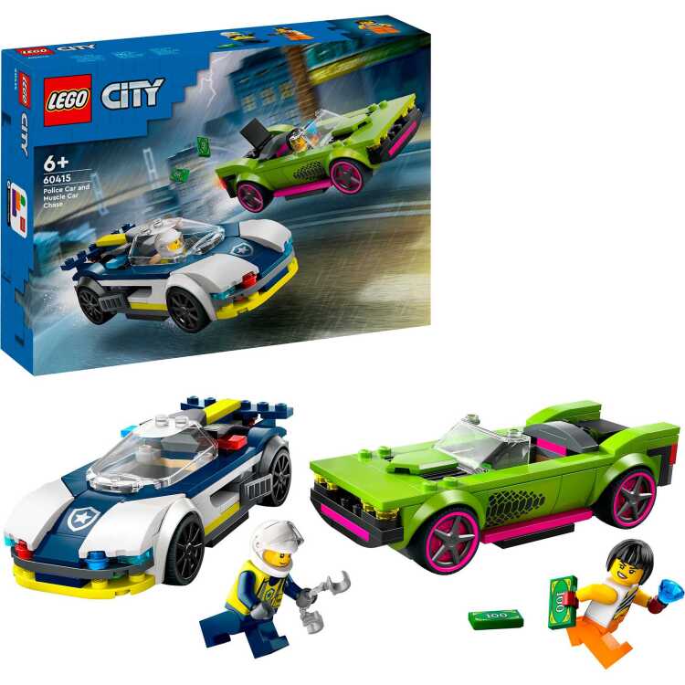 LEGO City - Politiewagen en snelle autoachtervolging constructiespeelgoed 60415