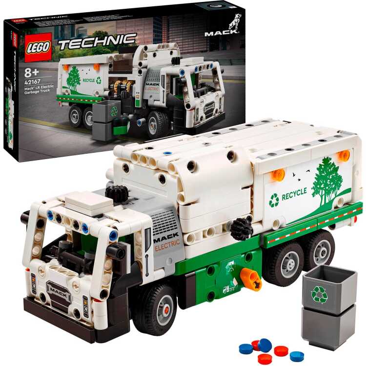 LEGO Technic - Mack LR Electric vuilniswagen constructiespeelgoed 42167