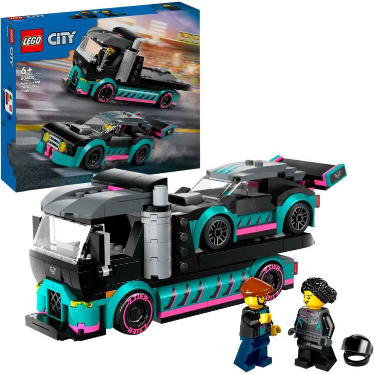 LEGO City - Raceauto en transporttruck constructiespeelgoed 60406