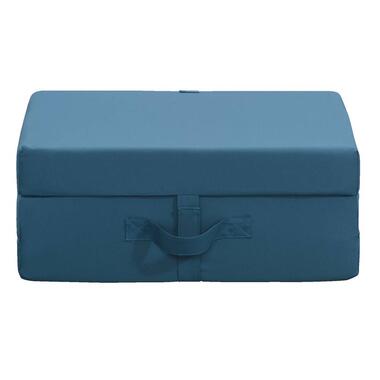 Opvouwbaar matras Rumba - blauw - 70x190x9 cm - Leen Bakker