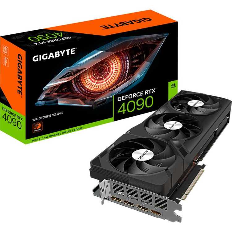 GIGABYTE GeForce RTX 4090 WINDFORCE V2 24G grafische kaart 1x HDMI 2.1, 3x DisplayPort, DLSS 3