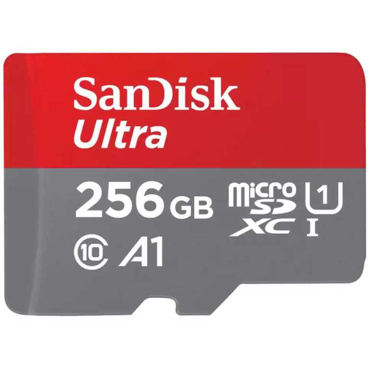 SanDisk Ultra 256 GB microSDXC geheugenkaart UHS-I U1, Class 10, A1