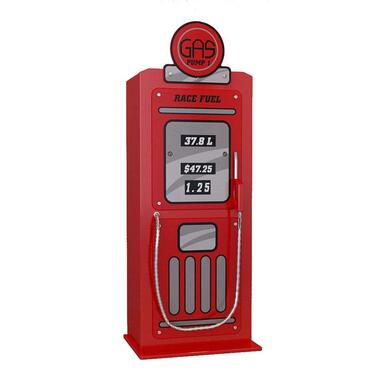Vipack kledingkast Benzinepomp - rood - 147,8x45x50 cm - Leen Bakker