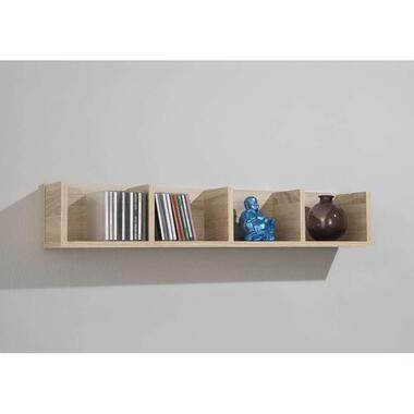 Wandplank Point - eikenkleur - 17x92x16,5 cm - Leen Bakker