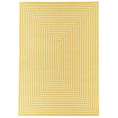 Floorita binnen/buitenvloerkleed Braid - geel - 160x230 cm - Leen Bakker