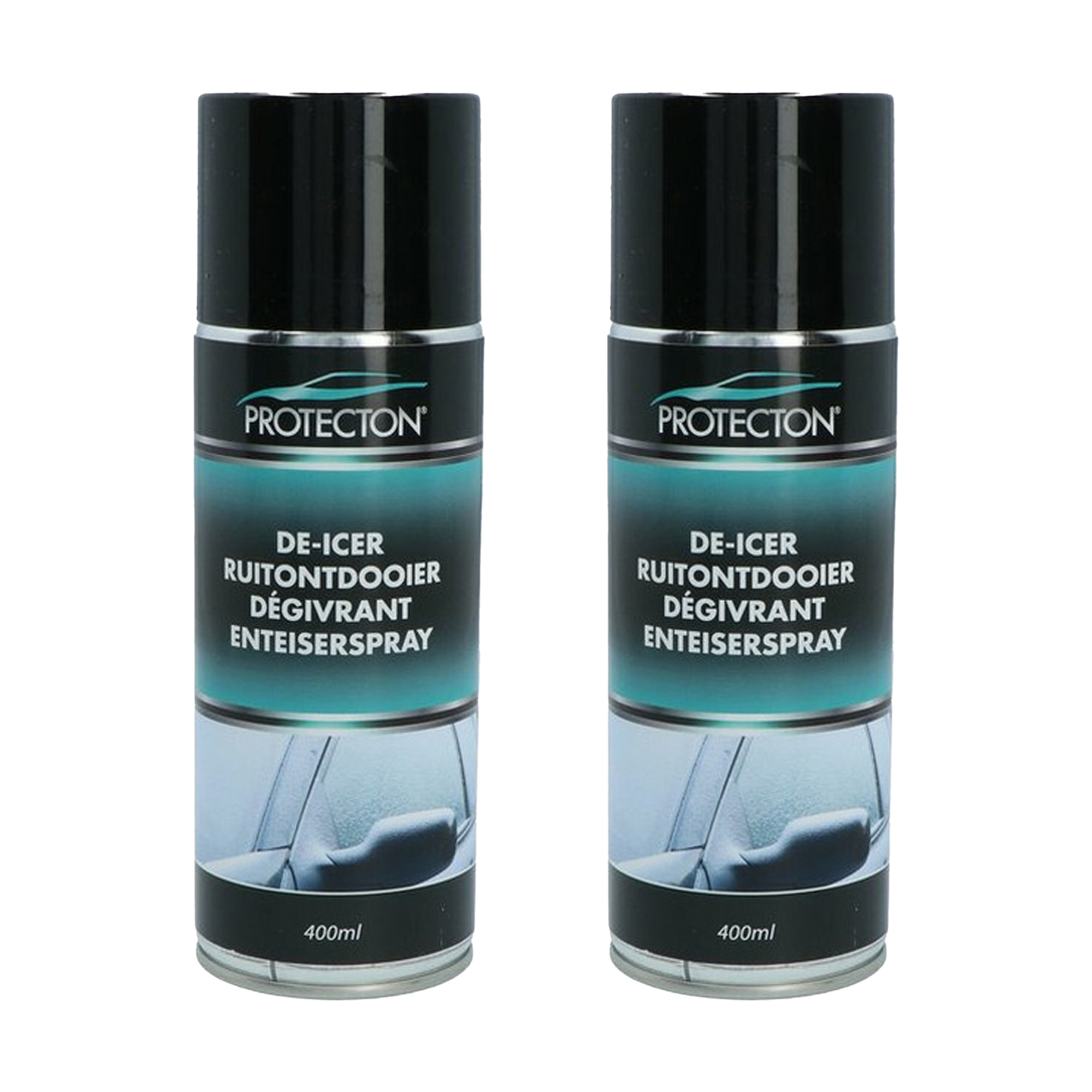 Ruitenontdooier spray - 2x - voor auto - 400 ml - antivries sprays - winter/vorst -