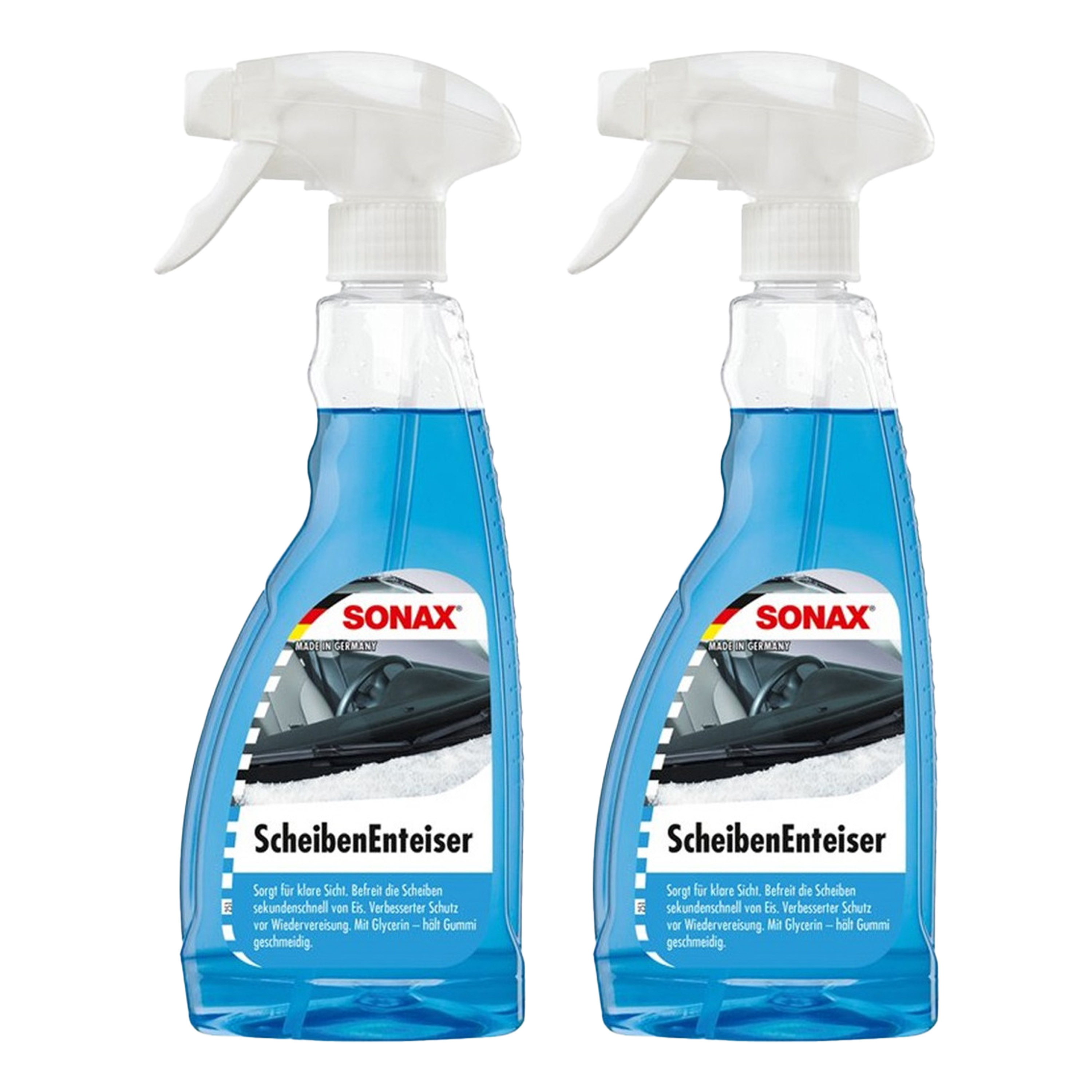 Ruitenontdooier spray - 2x - voor auto - 500 ml - antivries sprays - winter/vorst -