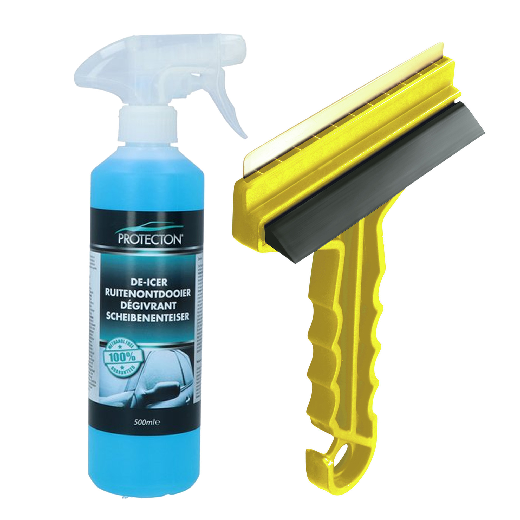 Ijskrabber met antivries spray voor auto - 500 ml - incl. trekker - ruitenontdooier -