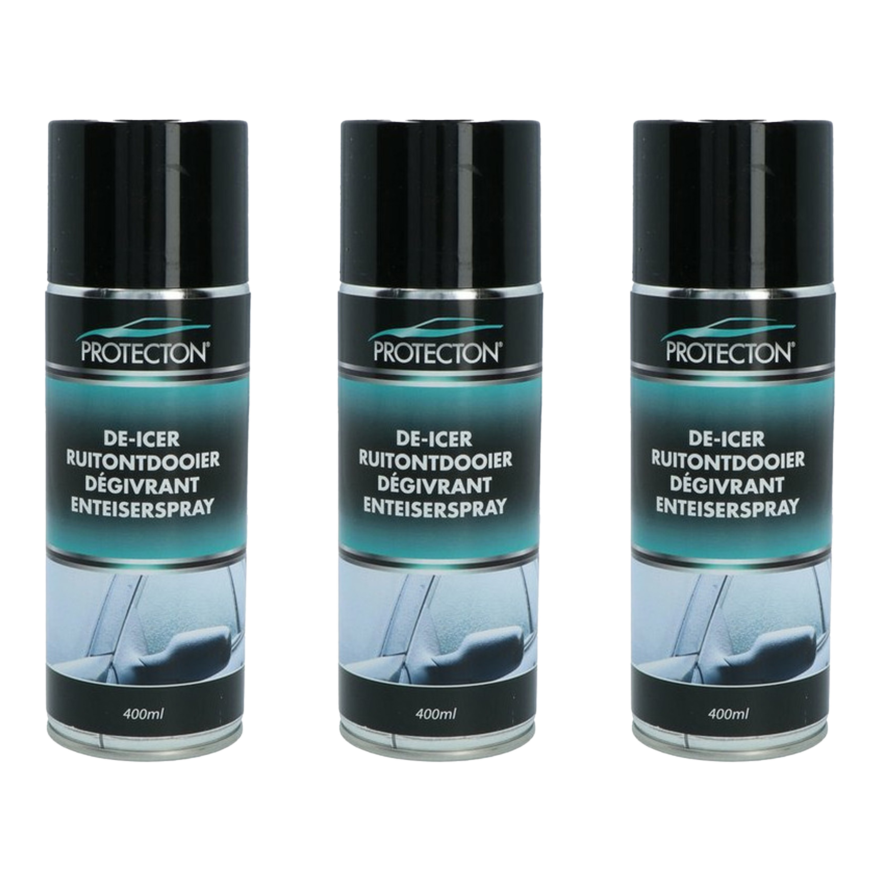 Ruitenontdooier spray - 3x - voor auto - 400 ml - antivries sprays - winter/vorst -