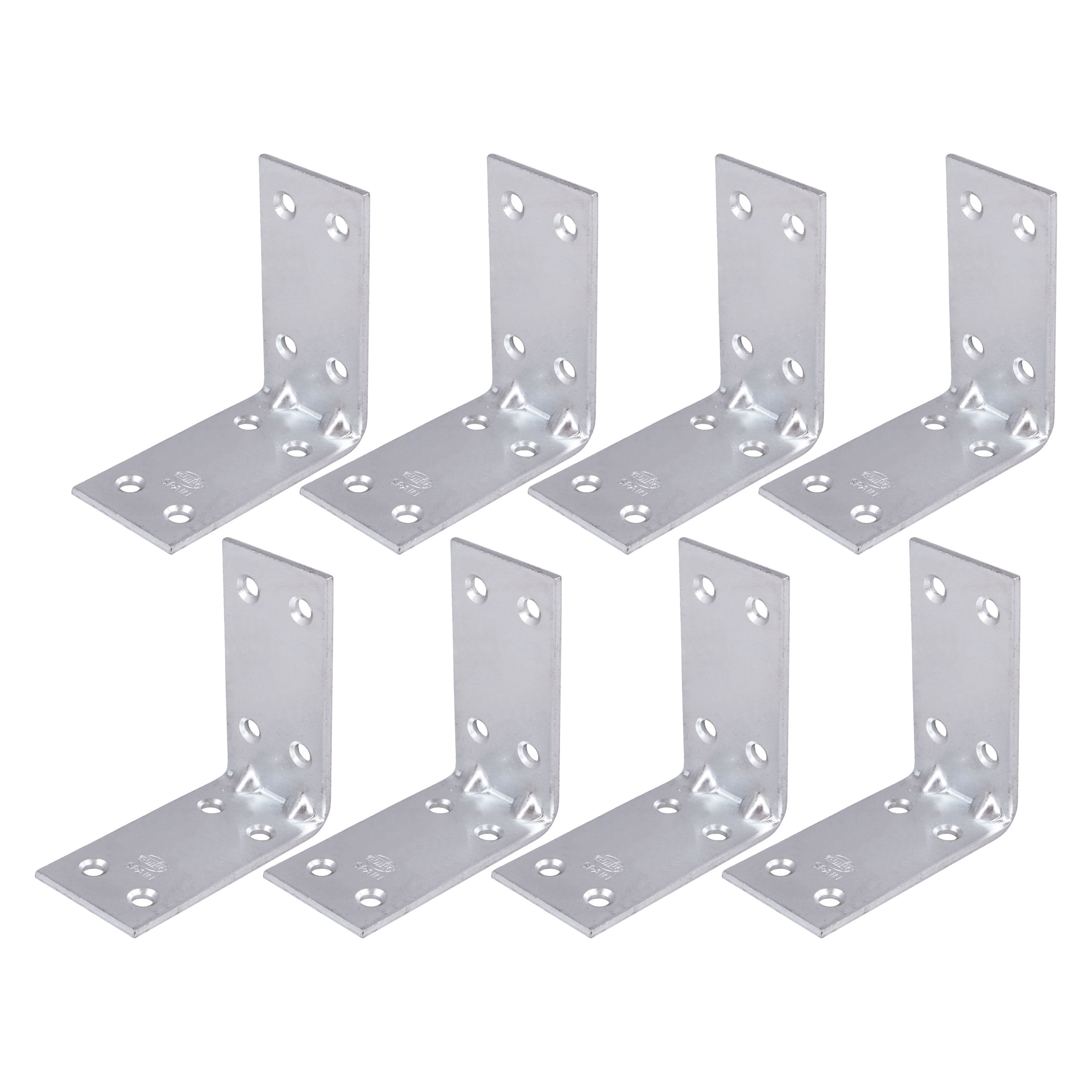 AMIG hoekankers/stoelhoeken - 10x - verzinkt staal - breedte 3cm - lengte 2 x 6cm -