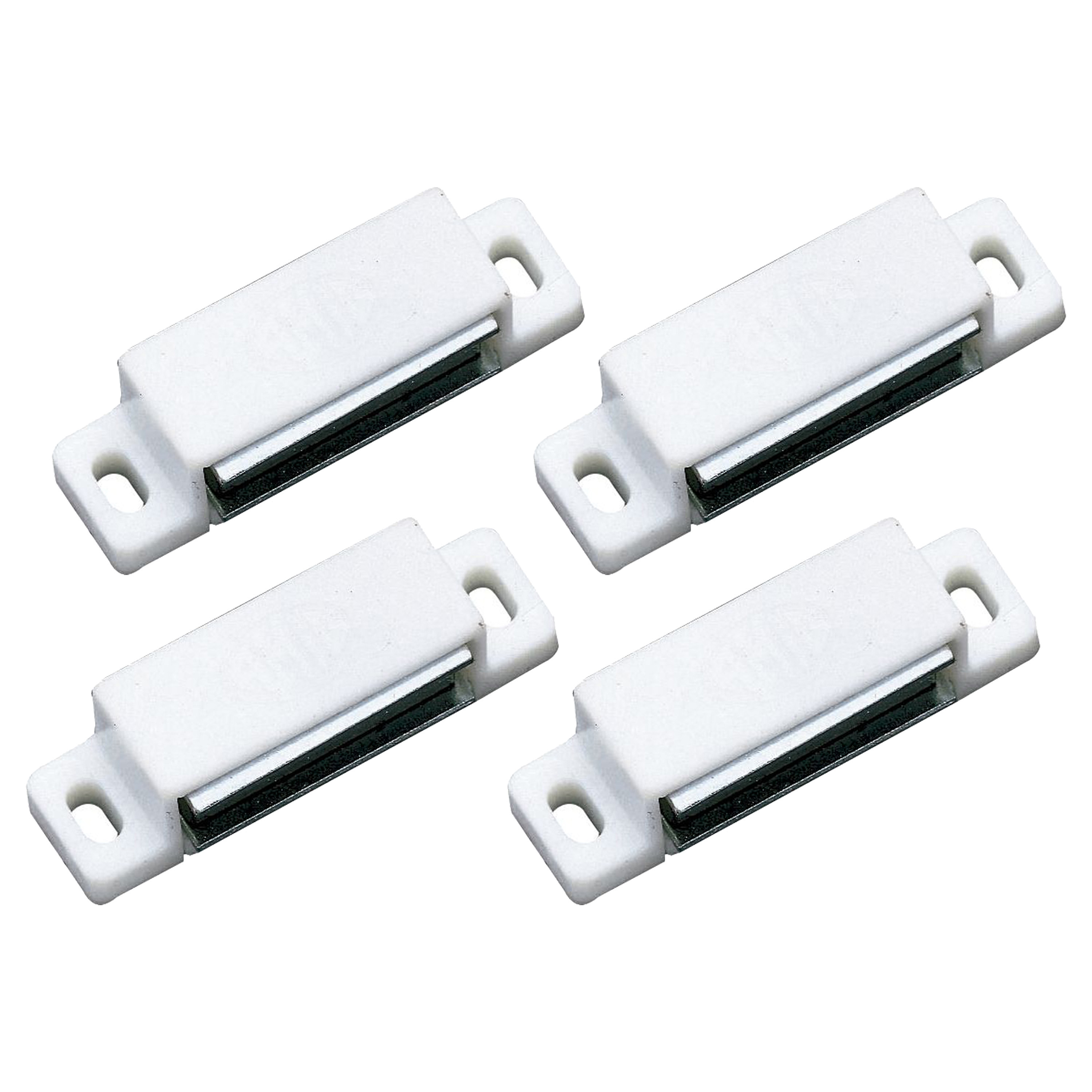 AMIG magneetsnapper/deurmagneet - 4 stuks - wit - 5.6 x 1.5 x 1.4 cm - 5 kg -
