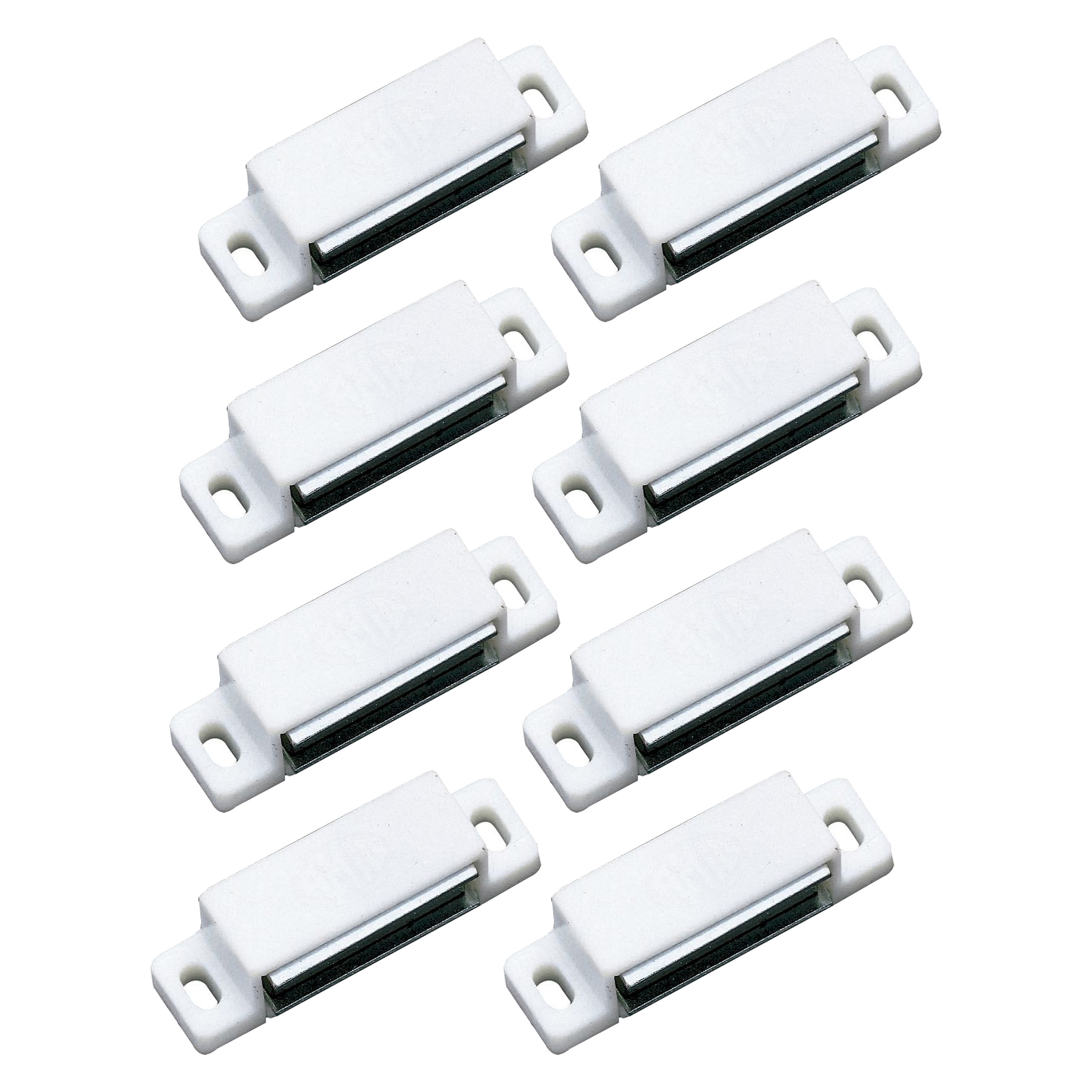 AMIG magneetsnapper/deurmagneet - 8 stuks - wit - 5.6 x 1.5 x 1.4 cm - 5 kg -