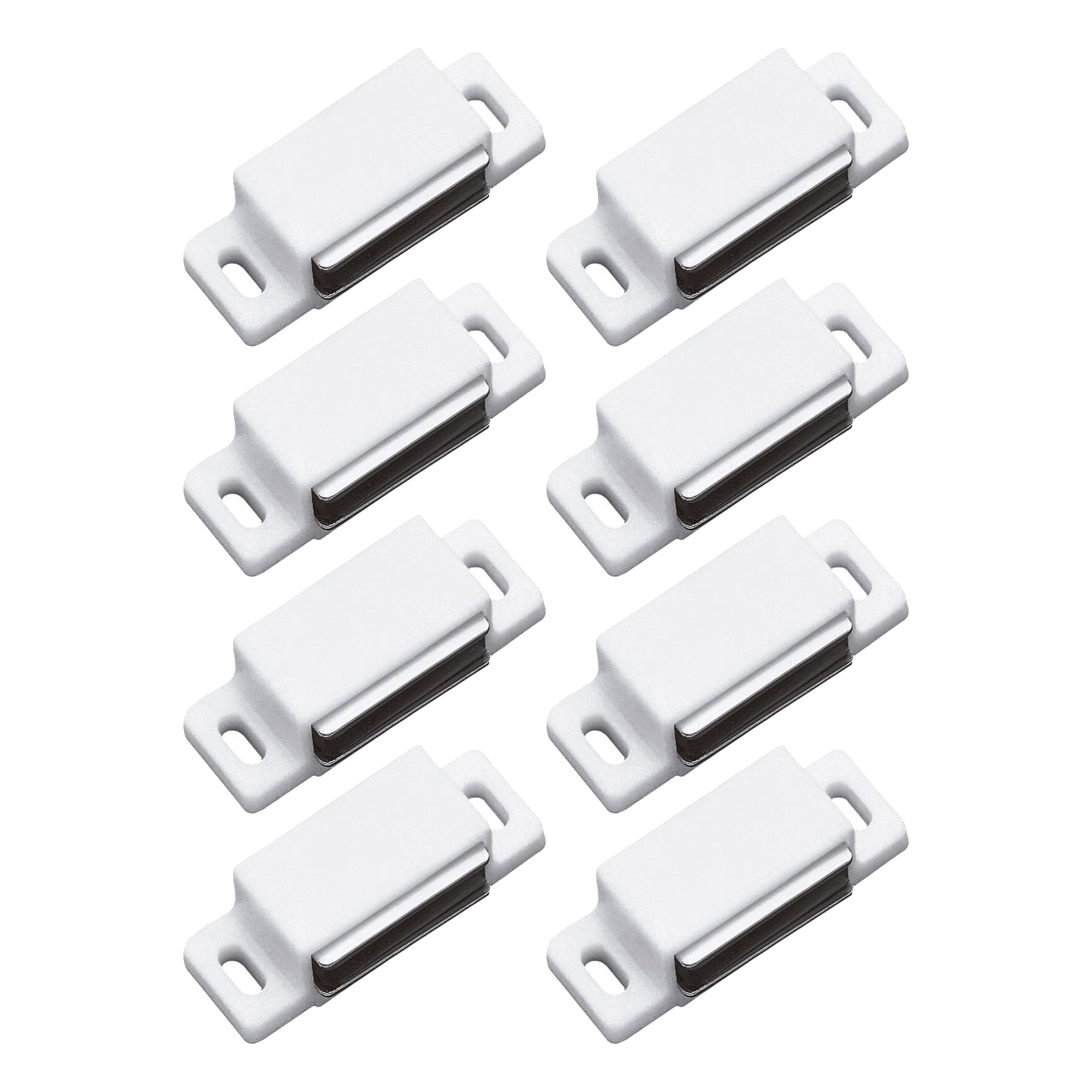 AMIG magneetsnapper/deurmagneet - 8 stuks - wit - 4.3 x 1.45 x 1,2 cm - 3 kg -