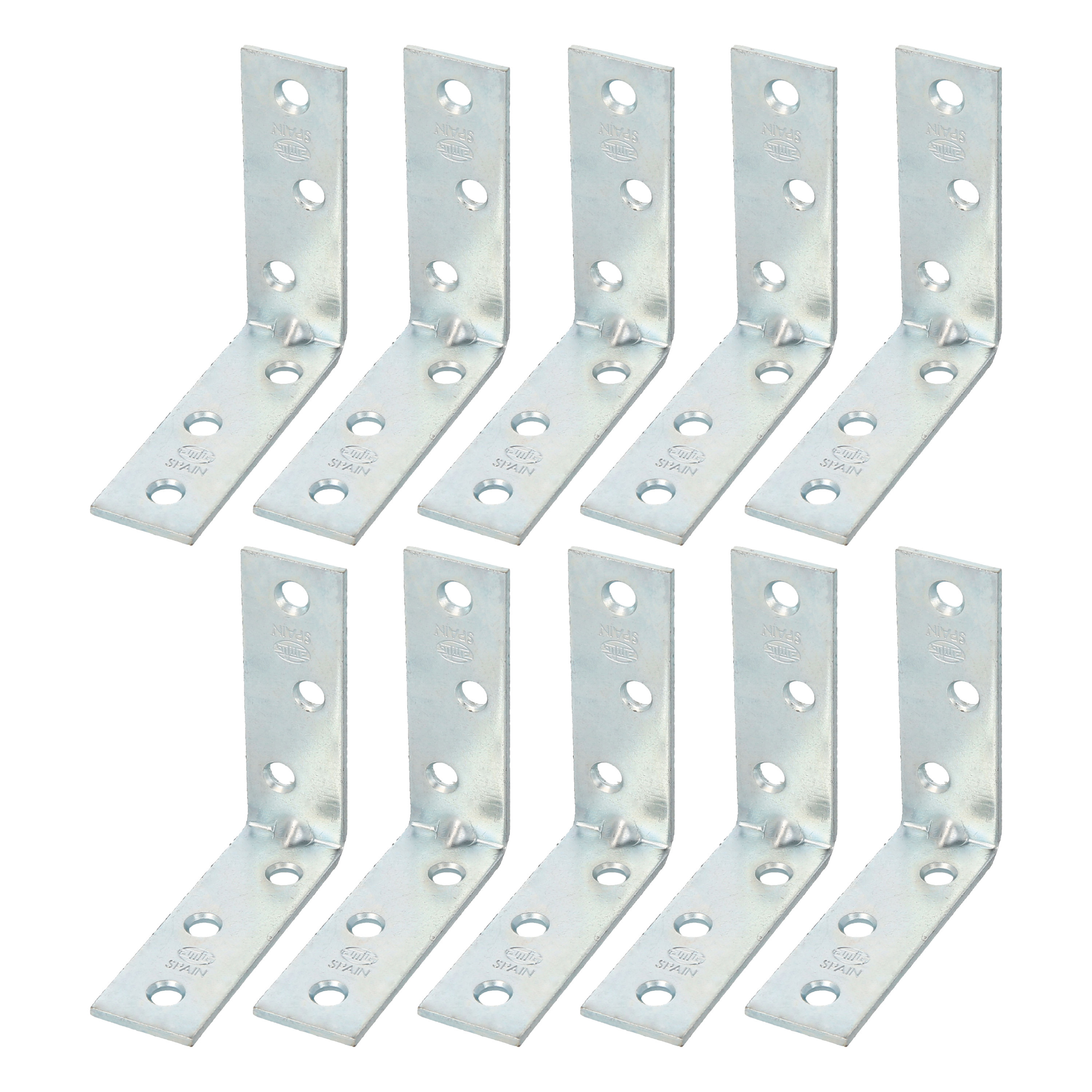 AMIG hoekankers/stoelhoeken - 32x - verzinkt staal - breedte 1.9cm - lengte 2 x 6cm -