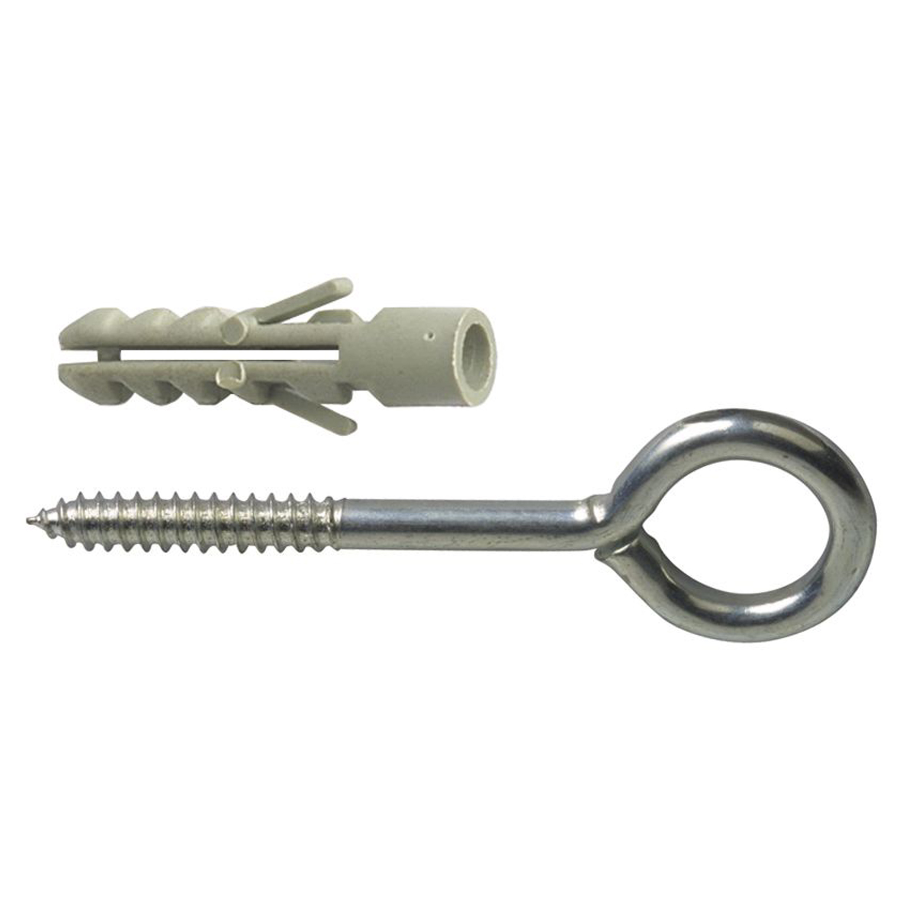 AMIG Schroefogen met muurplug - 10x - verzinkt staal - 46 mm - zilver - DHZ ijzerwaren - A merk -