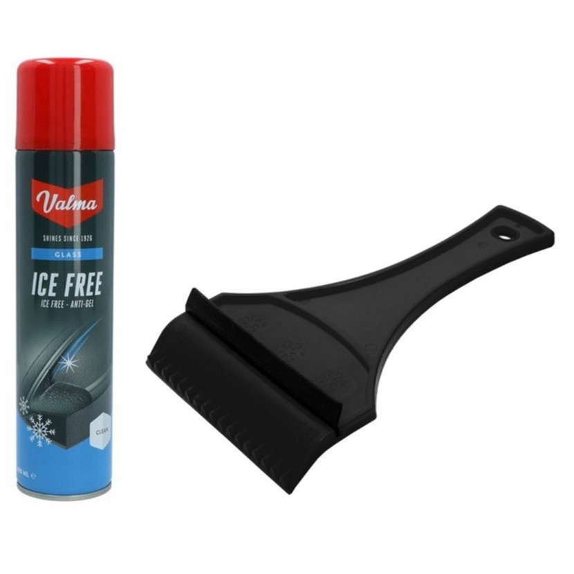 Ruitenontdooier spray - voor auto - 400 ml - antivries sprays - winter/vorst - incl. ijskrabber -