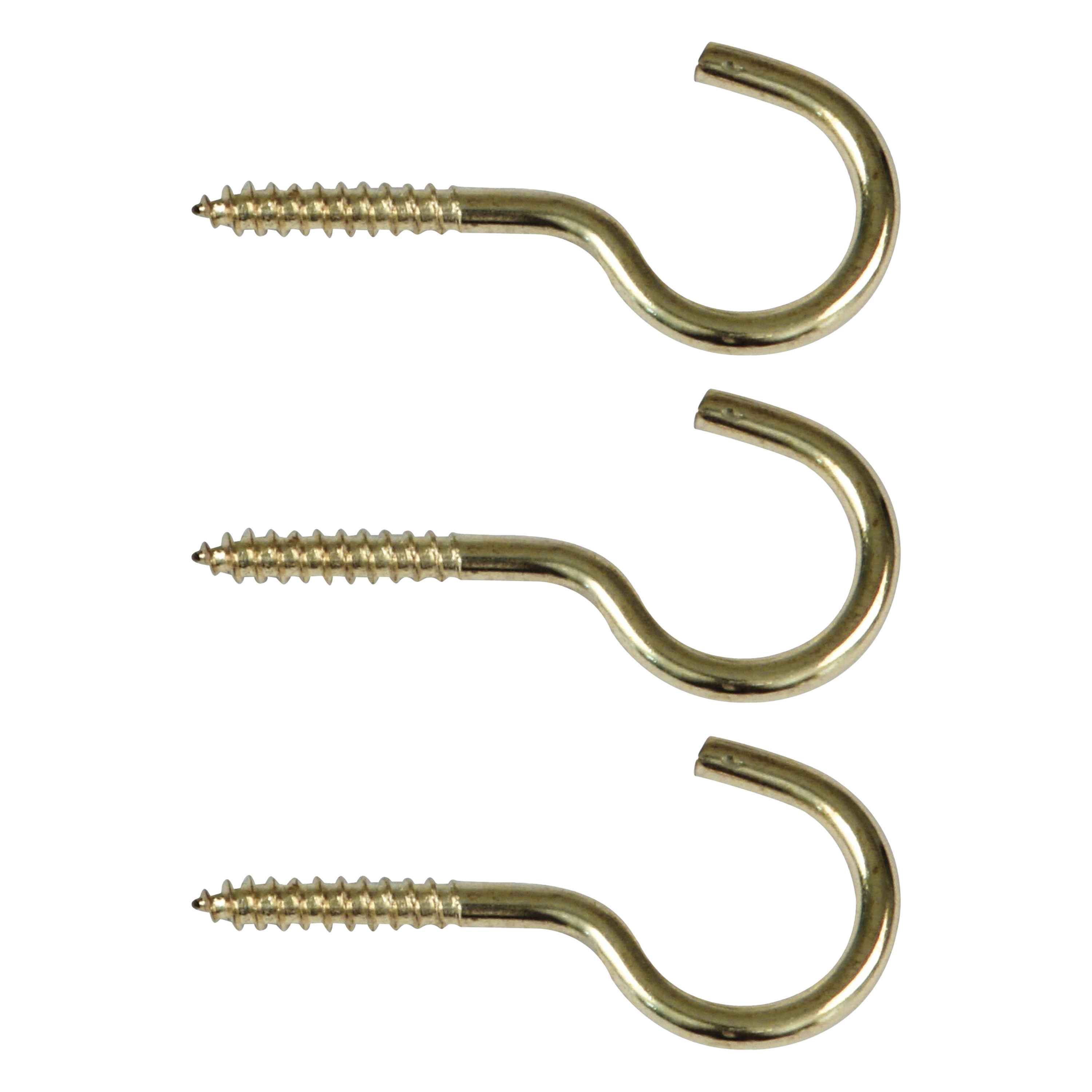 AMIG Schroefhaken - 63x - staal - 23 mm - goud - DHZ ijzerwaren - A merk kwaliteit -