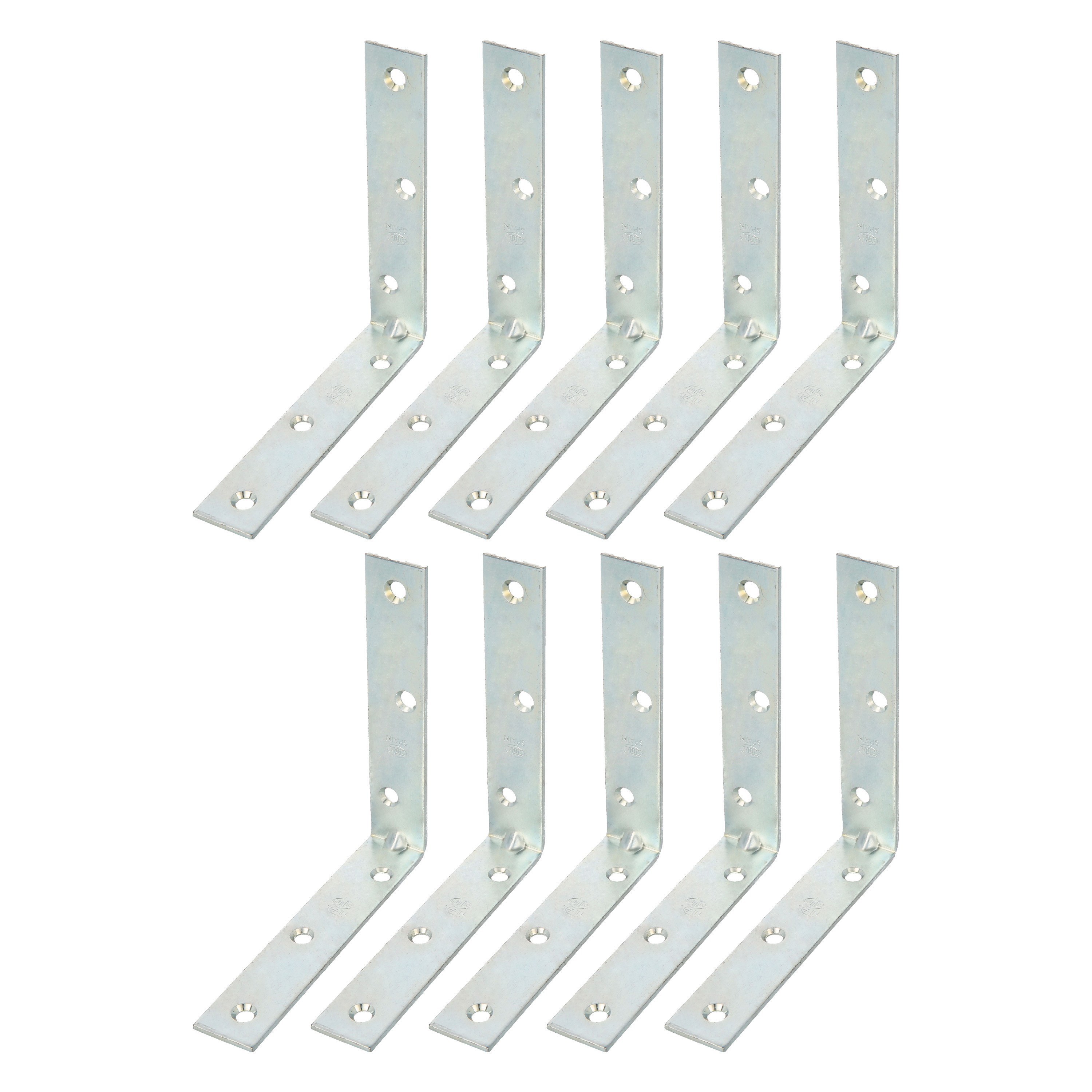 AMIG hoekankers/stoelhoeken - 32x - verzinkt staal - breedte 1.9cm - lengte 2 x 10cm -