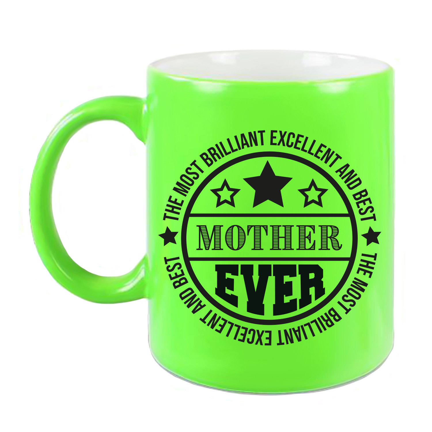 Cadeau koffie/thee mok voor mama - beste mama - groen - 300 ml - moederdag -