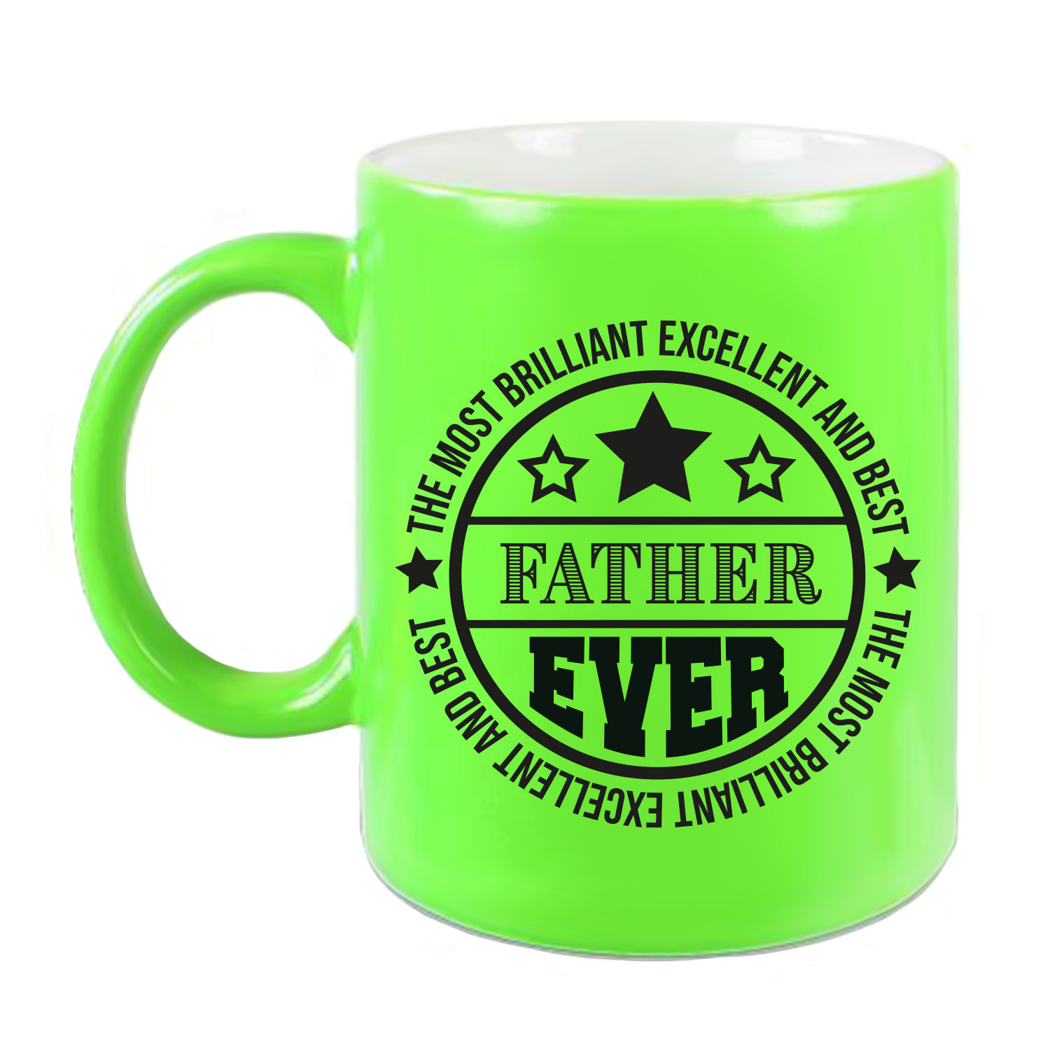 Cadeau koffie/thee mok voor papa - beste papa - groen - 300 ml - vaderdag -