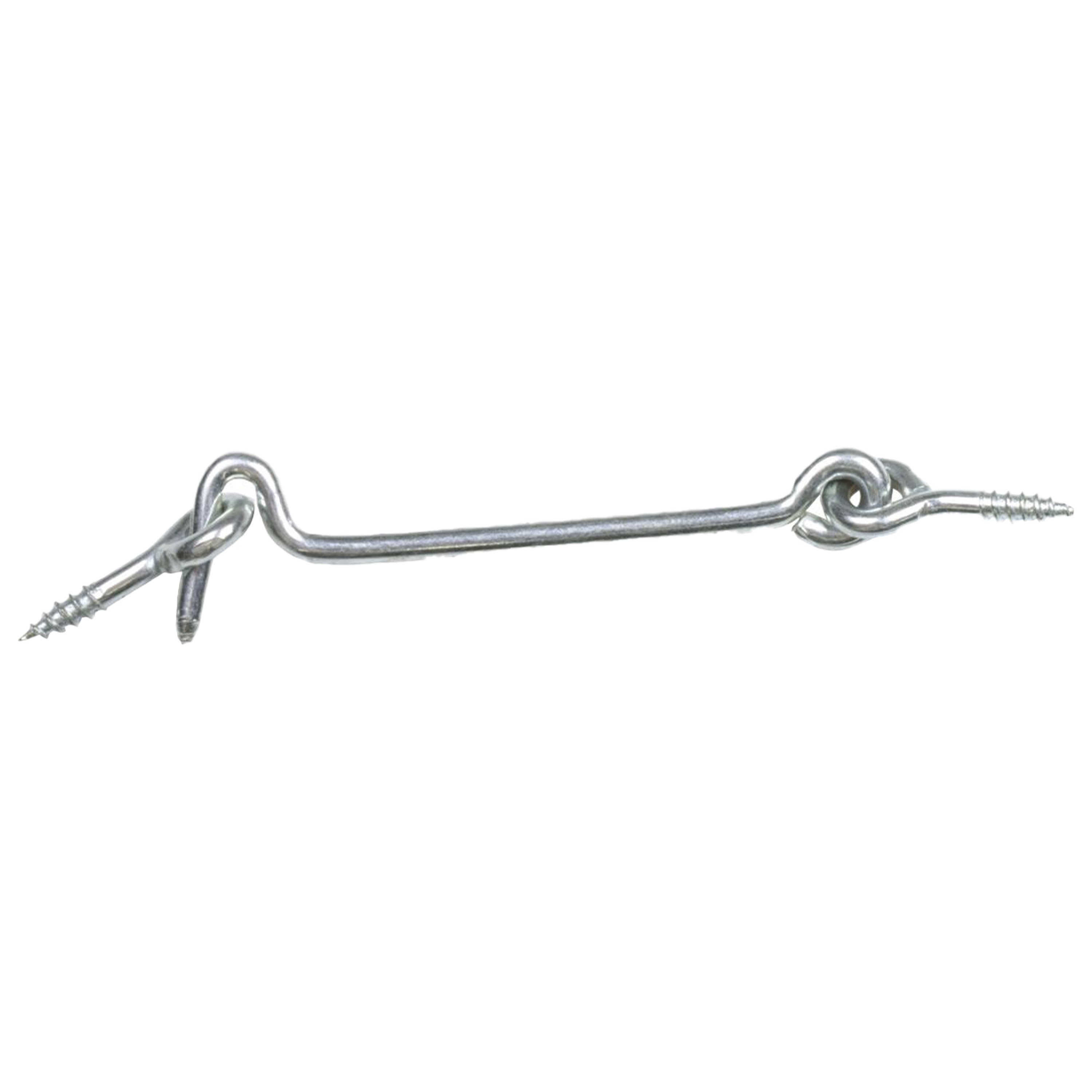 AMIG windhaak / windhaken - staal - zilver - L12 cm - D4 mm - met schroefoog -