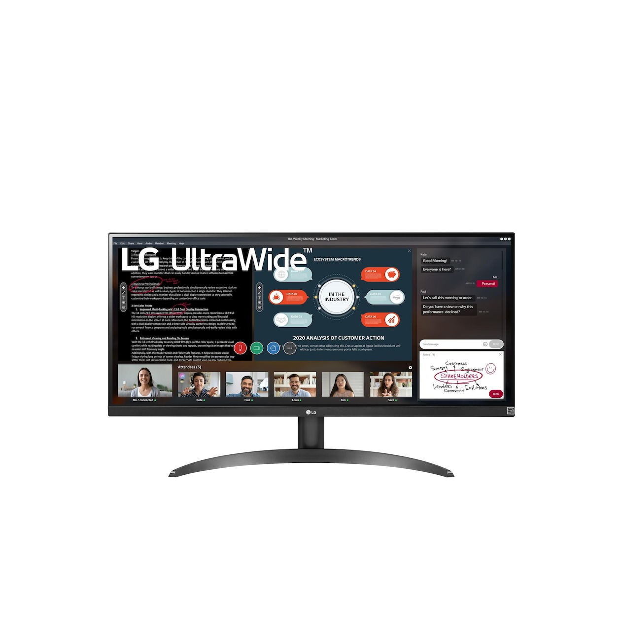 LG UltraWide 29WP500 Monitor Zwart