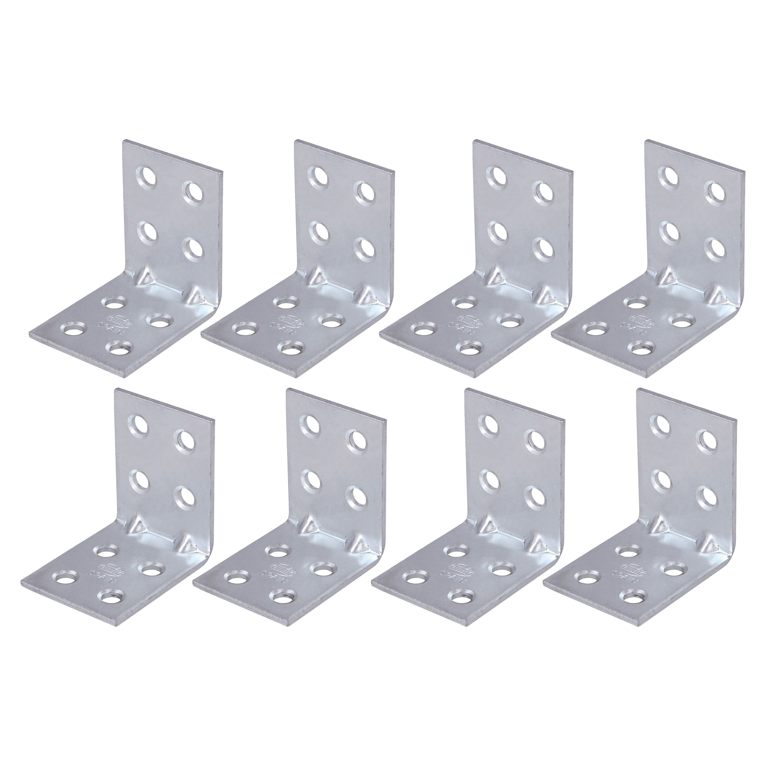 AMIG hoekankers/stoelhoeken - 10x - verzinkt staal - breedte 3cm - lengte 2 x 4cm -