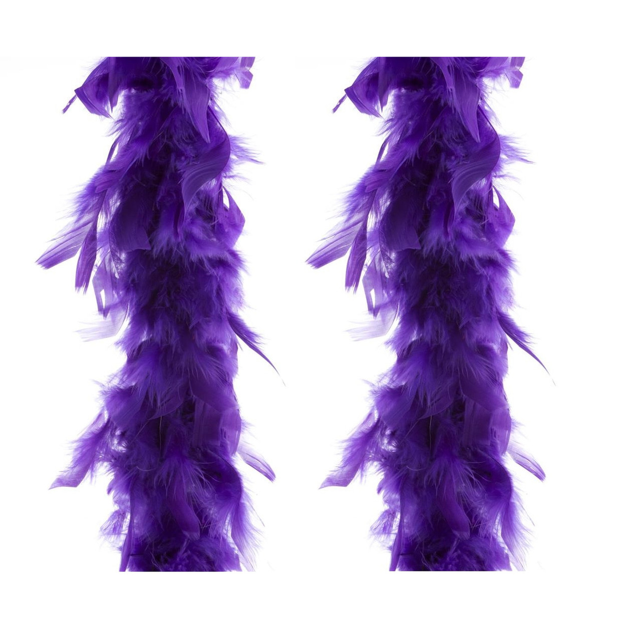 Boa kerstslingers - 2x st - paars - 190 cm - kerstboomversiering -