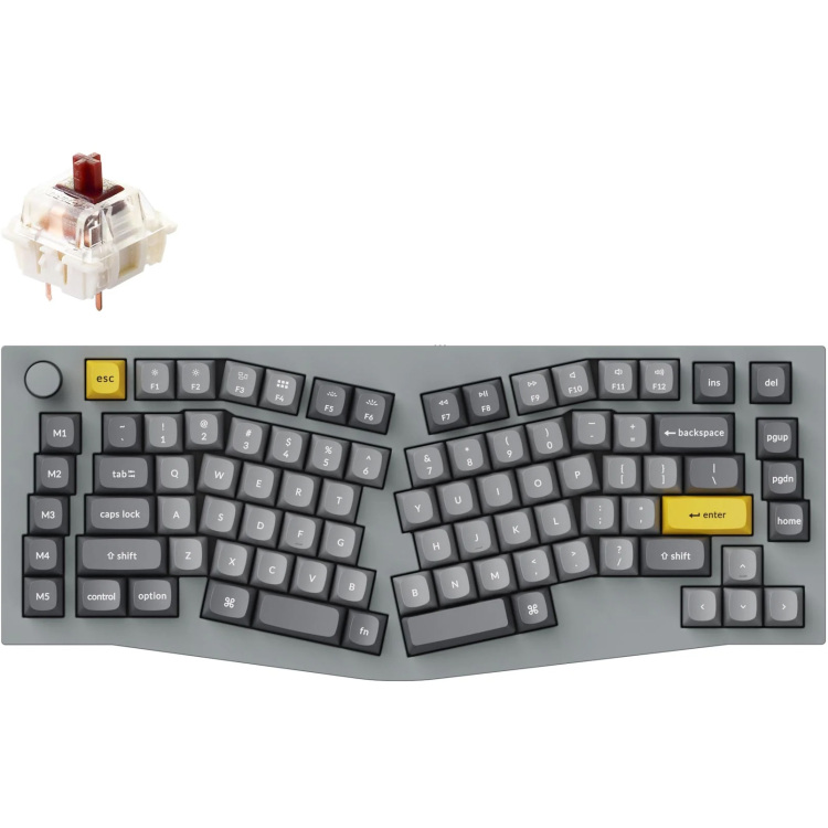 Keychron Q10-N3 toetsenbord Alice 75%, RGB leds, Double-shot PBT, hot swap, Knob