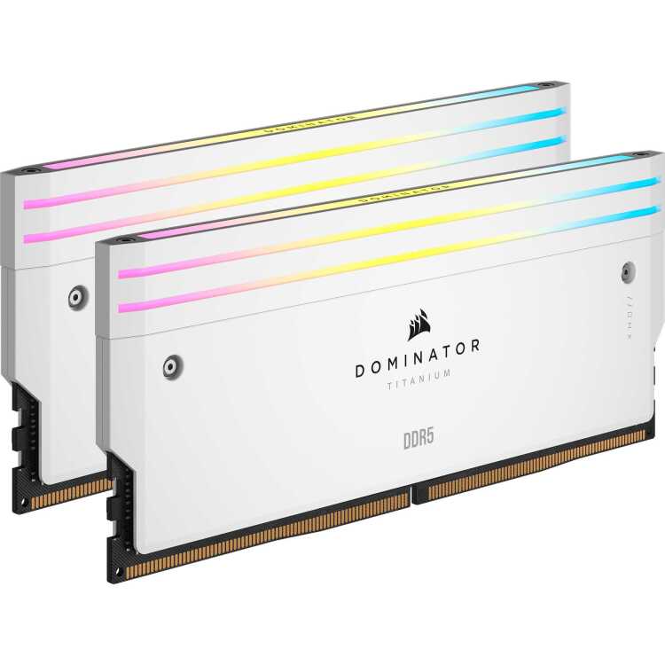 Corsair 32 GB DDR5-6000 Kit werkgeheugen CMP32GX5M2B6000C30W, Dominator Titanium RGB, XMP