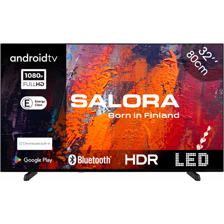 Salora 32FA550 led-tv HDMI, VGA, USB, Bluetooth, Wi-Fi, Audio, Chromecast, Android TV