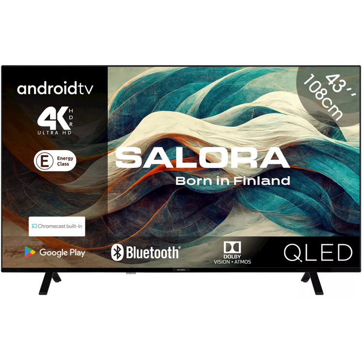Salora 43QLED320 led-tv 3x HDMI, WLAN, BT, Smart tv