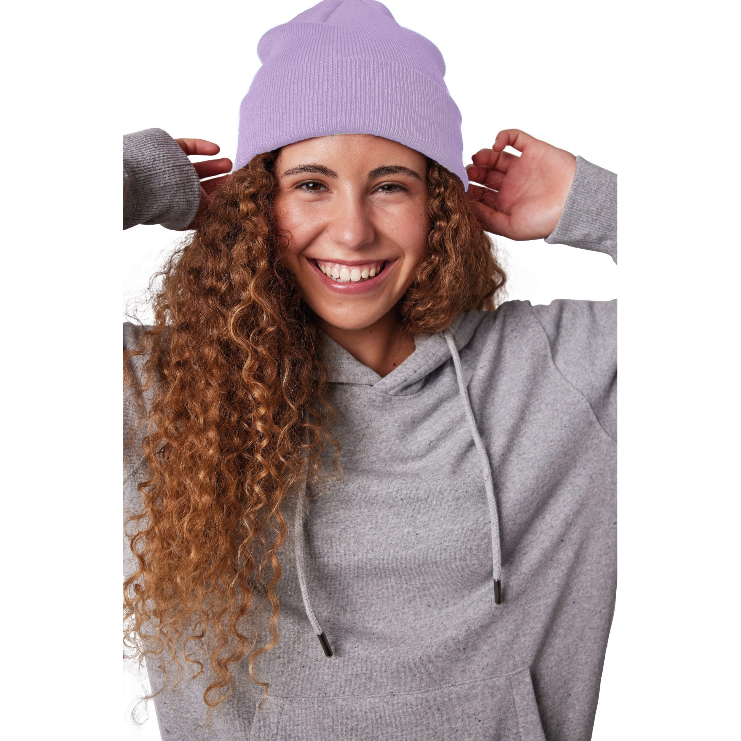 Wintermuts Beanie Yukon - lila paars - heren/dames - sterk/zacht/licht gebreid 100% Acryl One size -