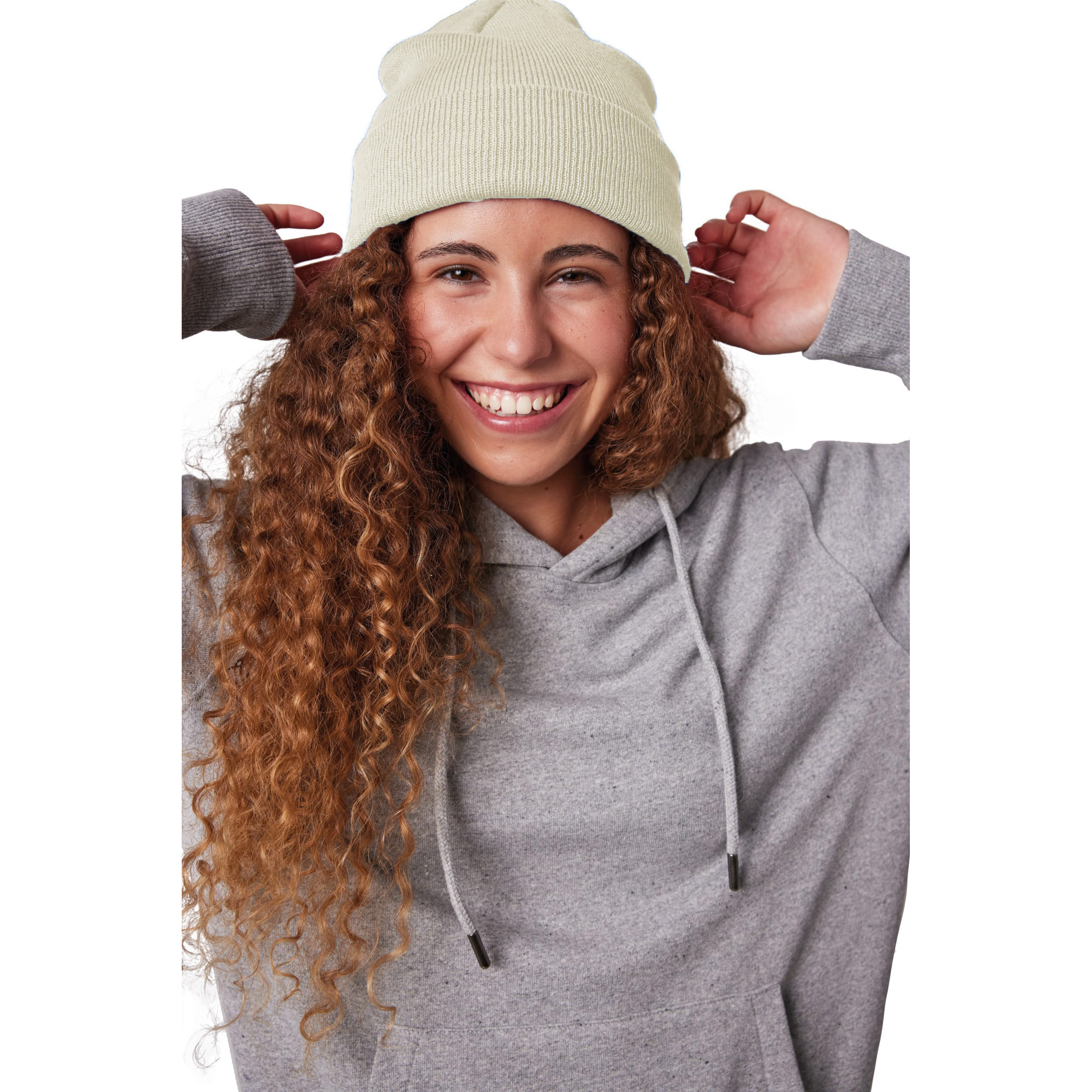 Wintermuts Beanie Yukon - gebroken wit - heren/dames - sterk/zacht/licht gebreid 100% Acryl One size -