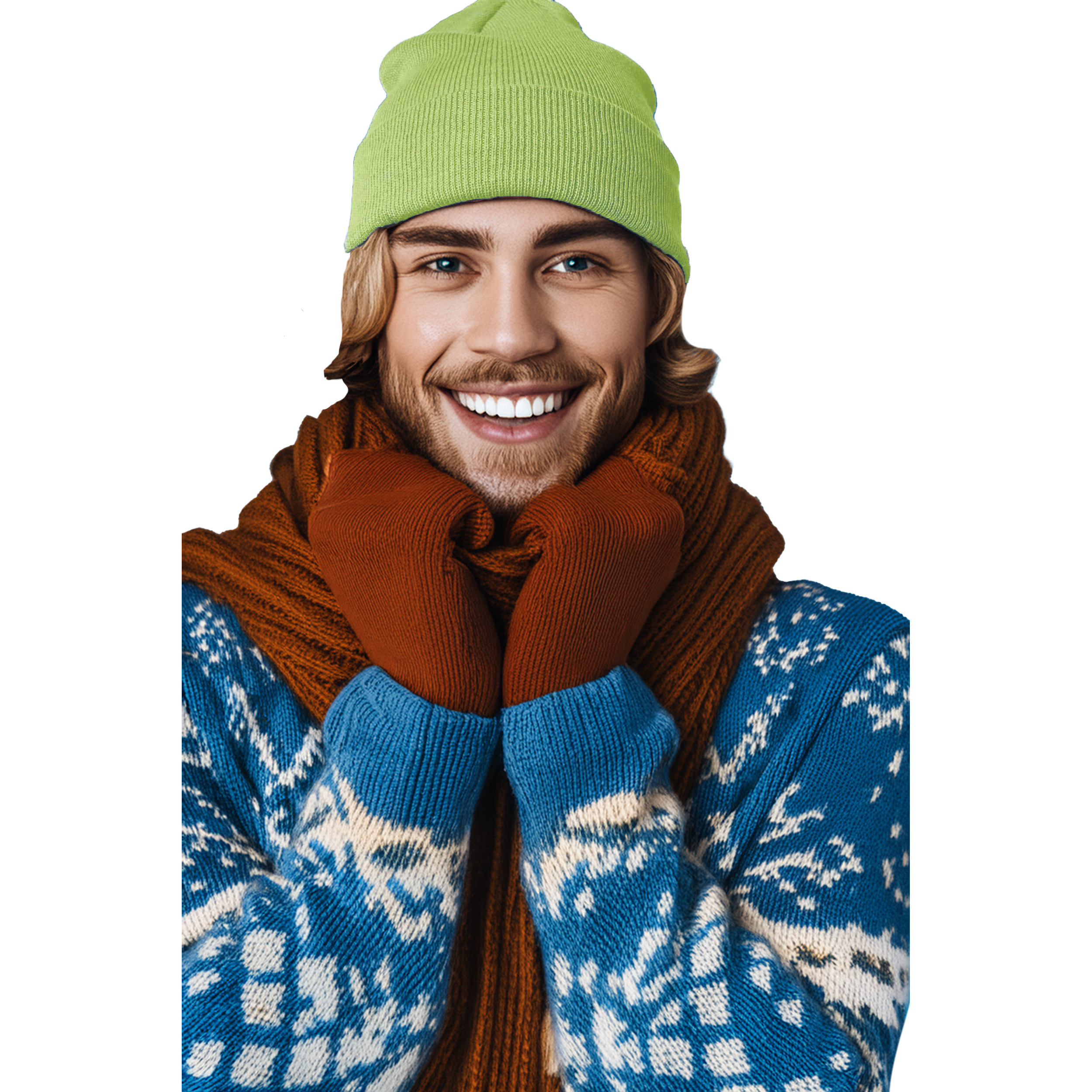 Wintermuts Beanie Yukon - lime groen - heren/dames - sterk/zacht/licht gebreid 100% Acryl One size -