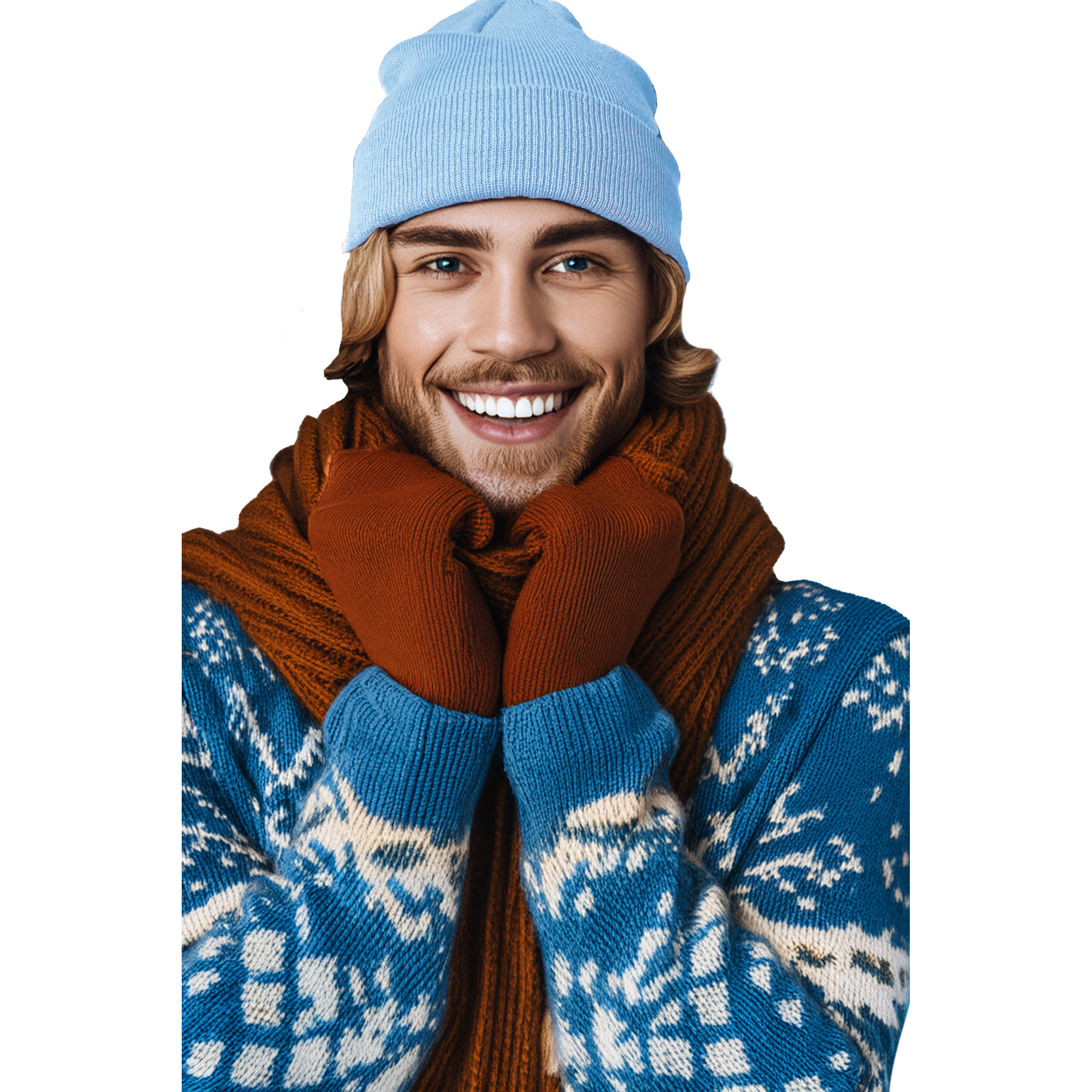 Wintermuts Beanie Yukon - lichtblauw - heren/dames - sterk/zacht/licht gebreid 100% Acryl One size -