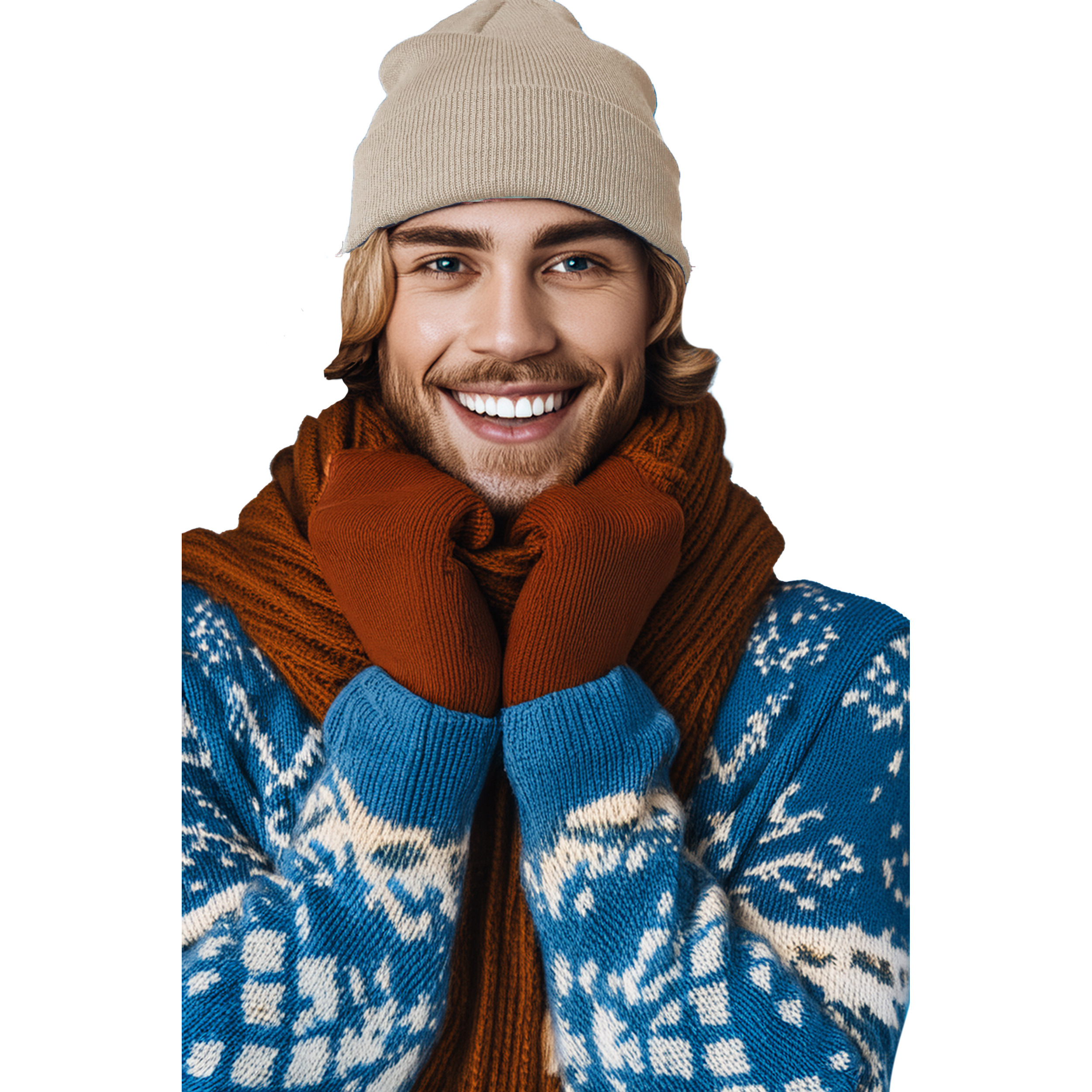 Wintermuts Beanie Yukon - beige - heren/dames - sterk/zacht/licht gebreid 100% Acryl One size -