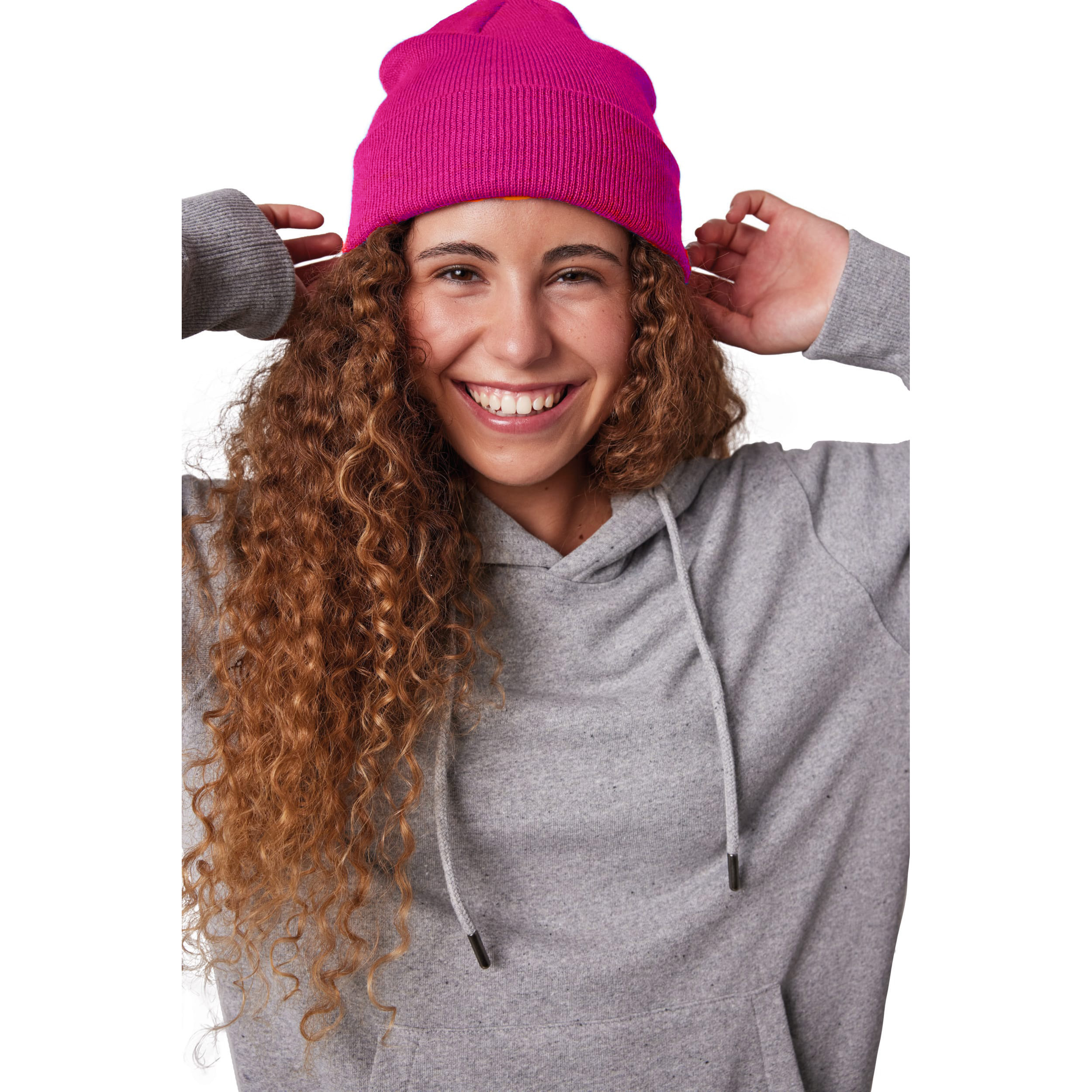 Wintermuts Beanie Yukon - fuchsia roze - heren/dames - sterk/zacht/licht gebreid 100% Acryl One size -