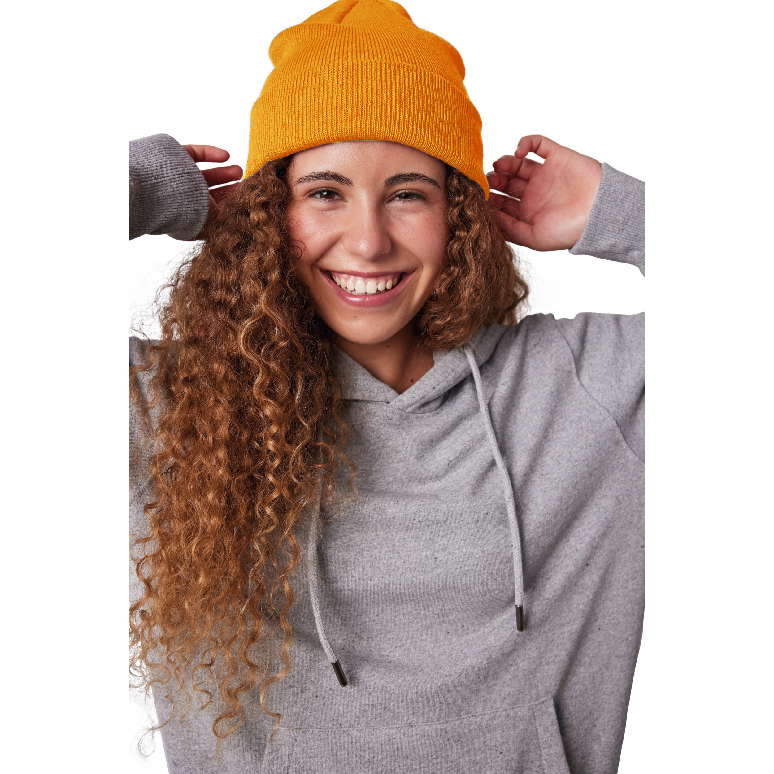 Wintermuts Beanie Yukon - oranje - heren/dames - sterk/zacht/licht gebreid 100% Acryl One size -