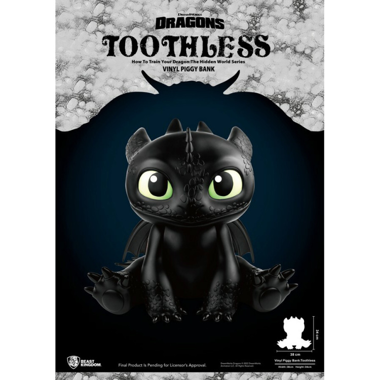 Beast Kingdom How to Train Your Dragon: Toothless Vinyl Piggy Bank spaarpot
