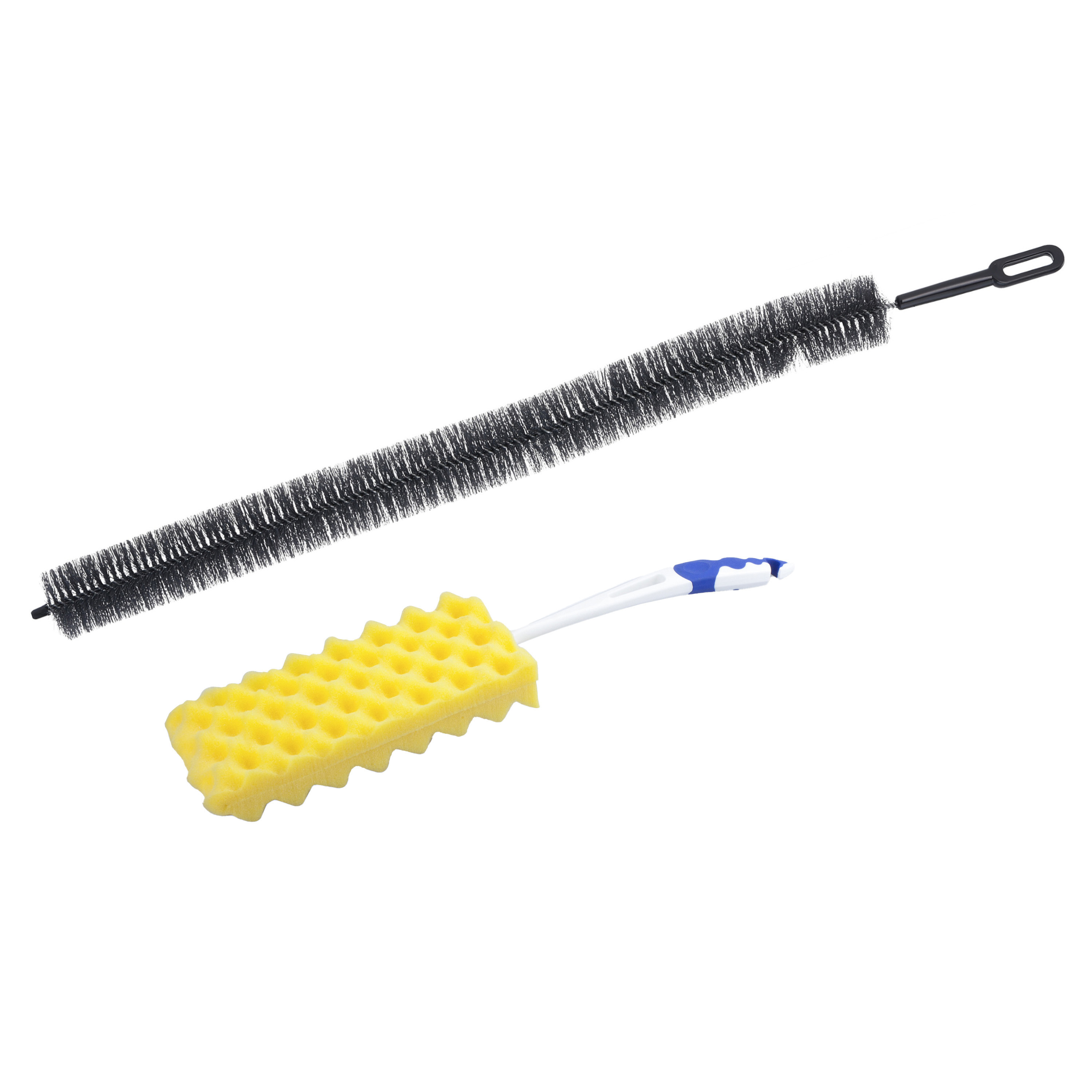 Radiatorborstel set - 2-delig - flexibel - 70 cm - schuimspons - 46 cm -