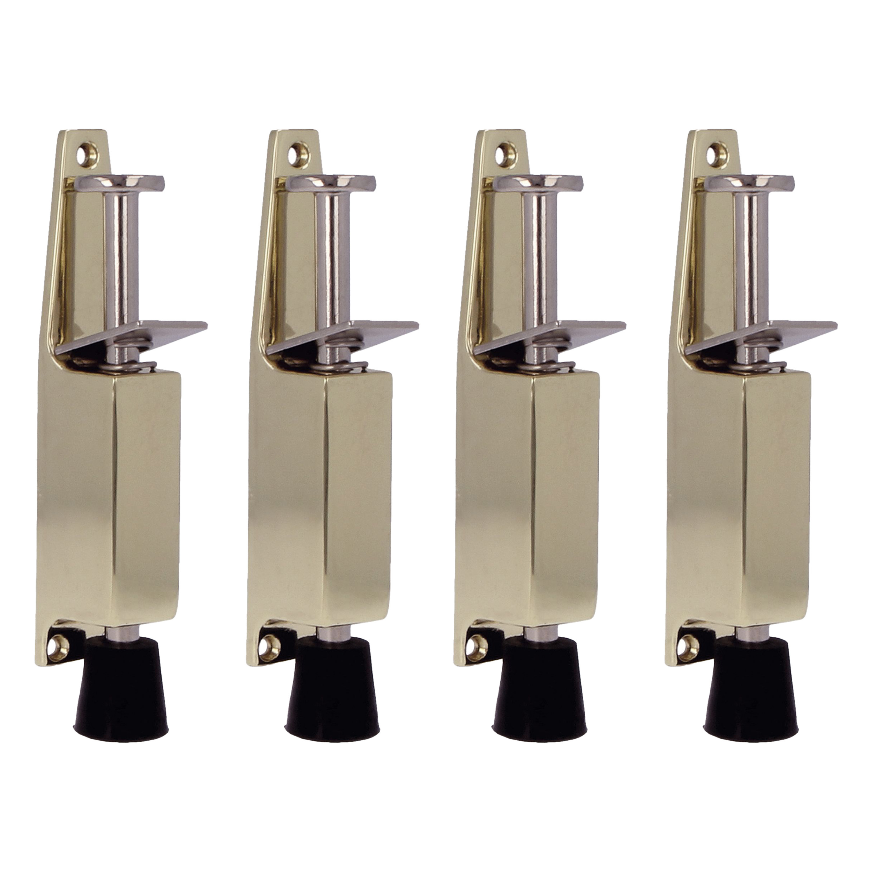 AMIG deurvastzetter / deurvergrendeling - 4x - 120 x 25mm - 28mm slag - voetbediening - goud -