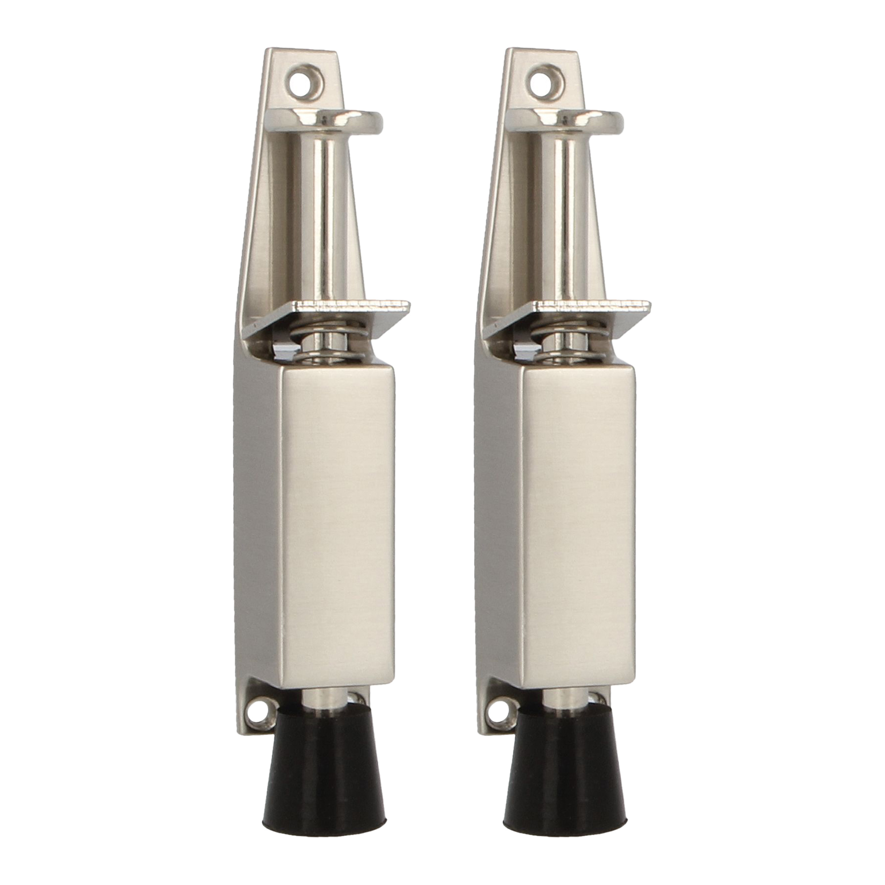 AMIG deurvastzetter / deurvergrendeling - 2x - 120 x 25mm - 28mm slag - voetbediening - zilver -