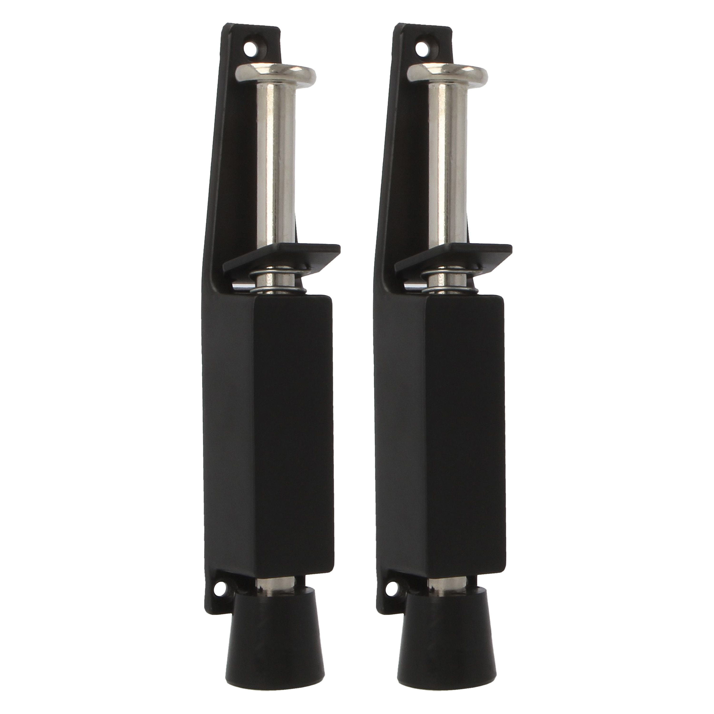 AMIG deurvastzetter / deurvergrendeling - 2x - 165 x 30mm - 45mm slag - voetbediening - zwart -