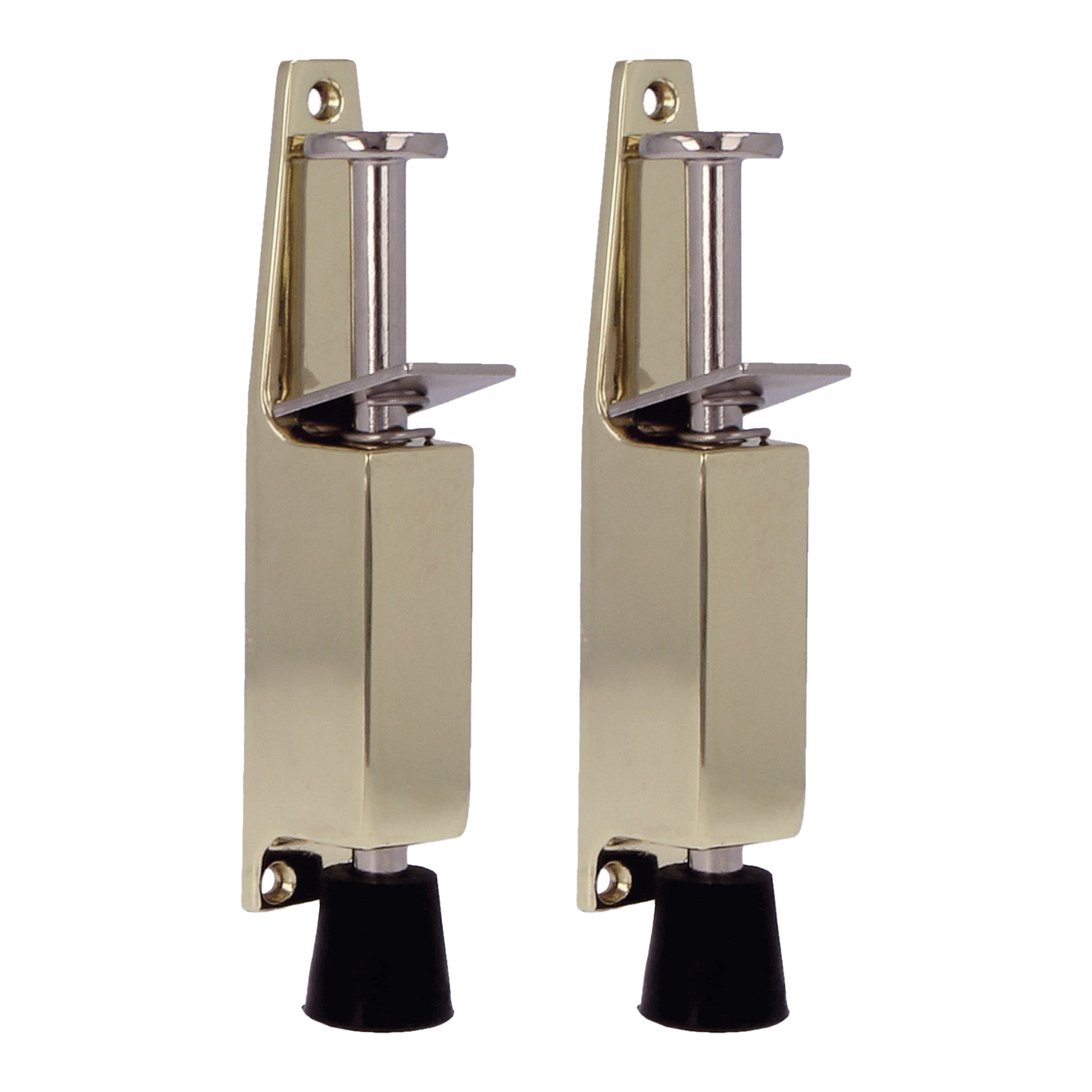 AMIG deurvastzetter / deurvergrendeling - 2x - 120 x 25mm - 28mm slag - voetbediening - goud -