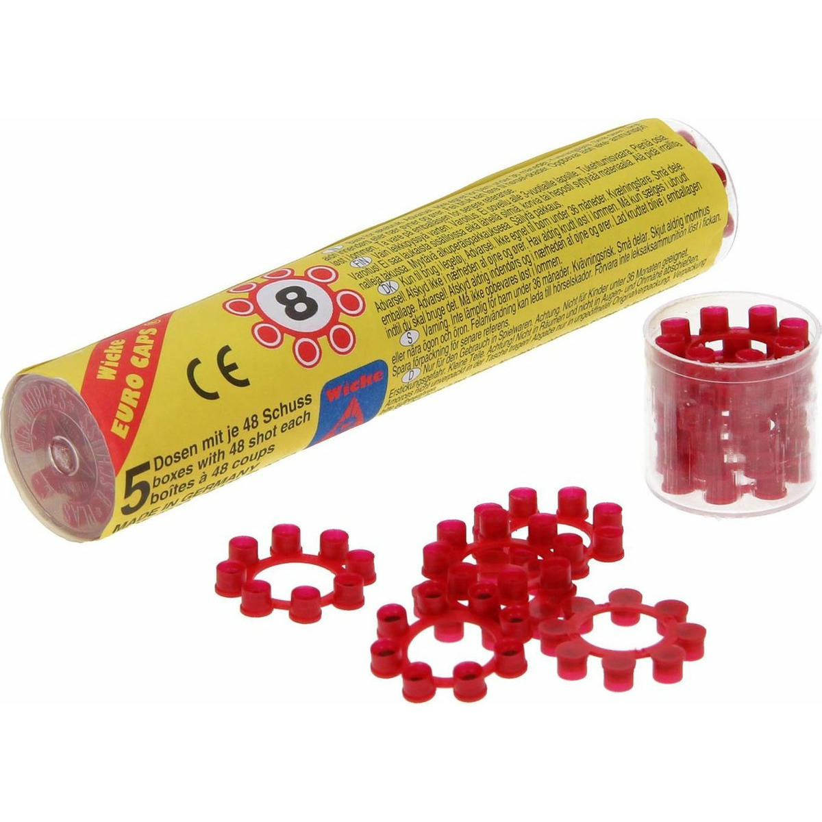 Speelgoed revolver/pistool - 8-shots plaffertjes ringen - 240 shots verpakking -