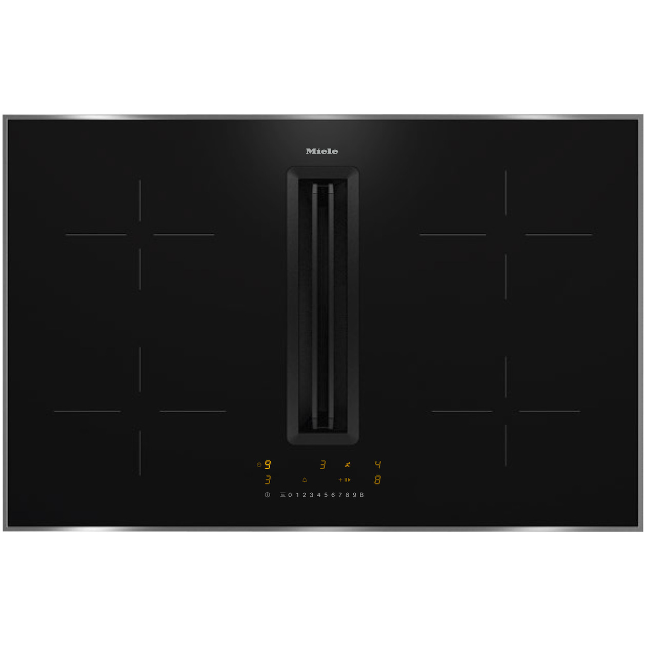 Miele KMDA 7272 FR-A Inductie inbouwkookplaat met afzuiging Grijs