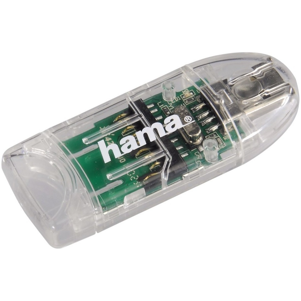 Hama Kaartlezer USB 2.0 8in1 Desktop accessoire Transparant