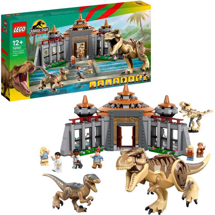 LEGO Jurassic World - Bezoekerscentrum: T. rex & raptor aanval constructiespeelgoed 76961