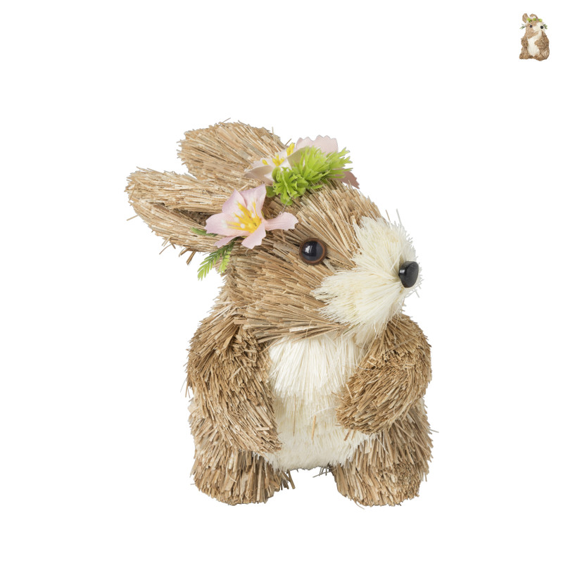 Konijn stro groot - 15x10x9 cm